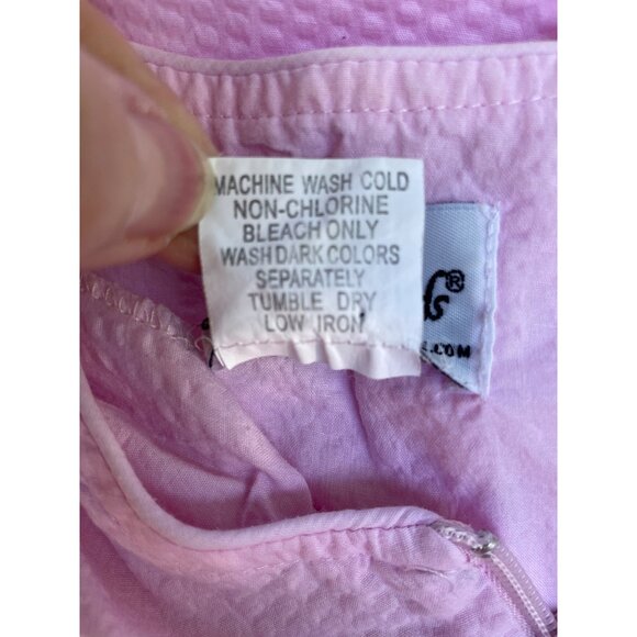 Anthony Richards Womens Pink Floral Zip Front Housecoat 1X - Picture 6 of 8